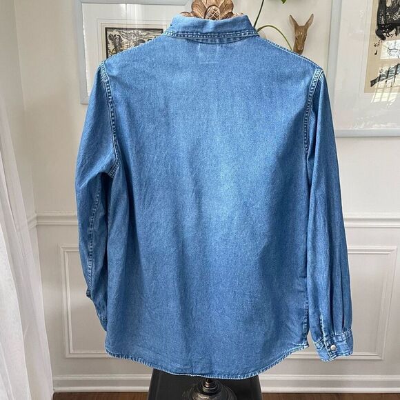 Vintage Take Two Denim Chambray Button Up Shirt L - Picture 7 of 8